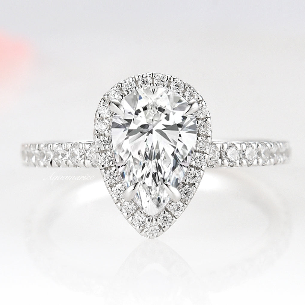 Elodie Engagement Ring- 14K White Gold