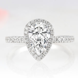 Elodie Moissanite Engagement Ring in 14K White Gold