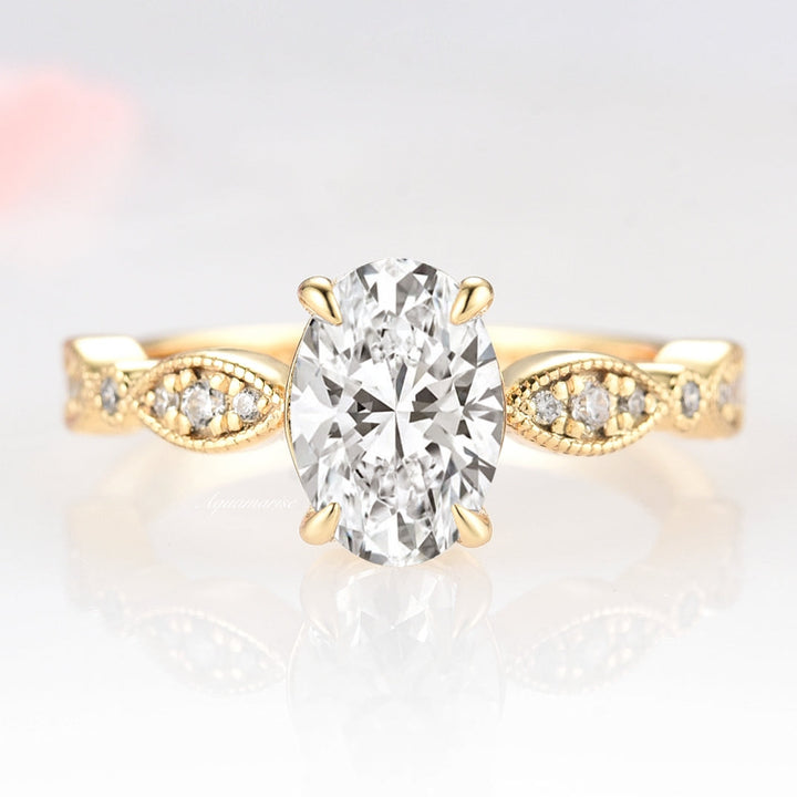 Kylie Diamond (cz) Engagement Ring- 14K Yellow Gold Vermeil