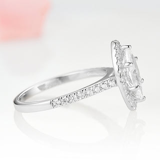 Marquise Cut Lab-Grown Diamond Engagement Ring- 14K White Gold (IGI Certified)