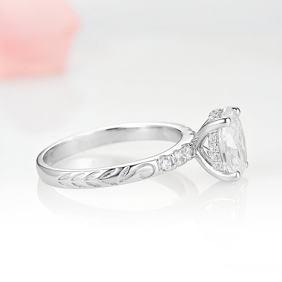 Bliss Engagement Ring- 14K White Gold