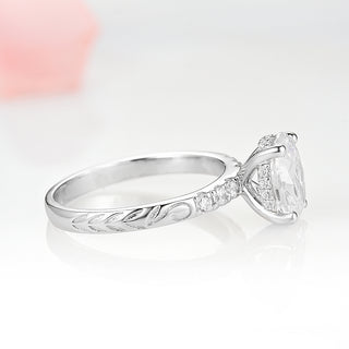 Bliss Moissanite Engagement Ring in 14K White Gold