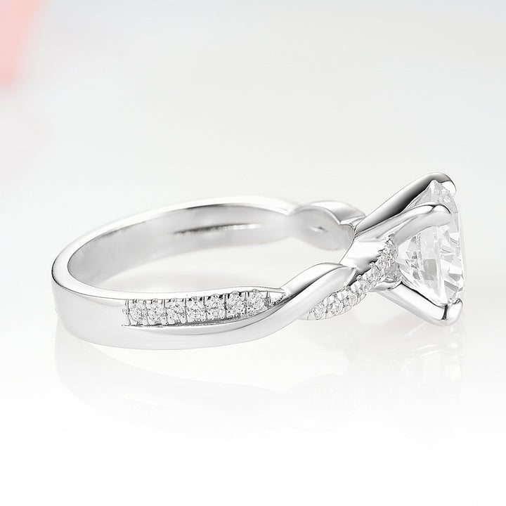 Sophia Moissanite Engagement Ring- 14K White Gold