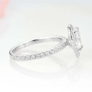 Elodie Moissanite Engagement Ring in 14K White Gold