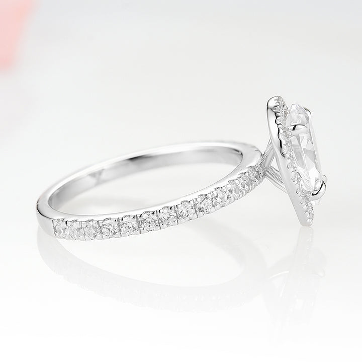 Elodie Engagement Ring- 14K White Gold