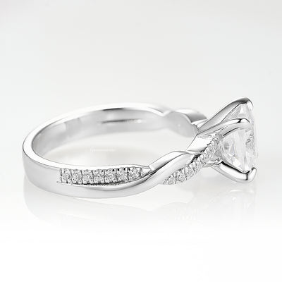Sophia Moissanite Engagement Ring- 14K White Gold