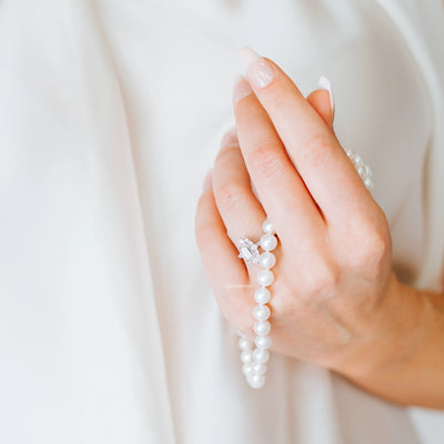 Lana Emerald Cut Moissanite Engagement Ring- 14K White Gold