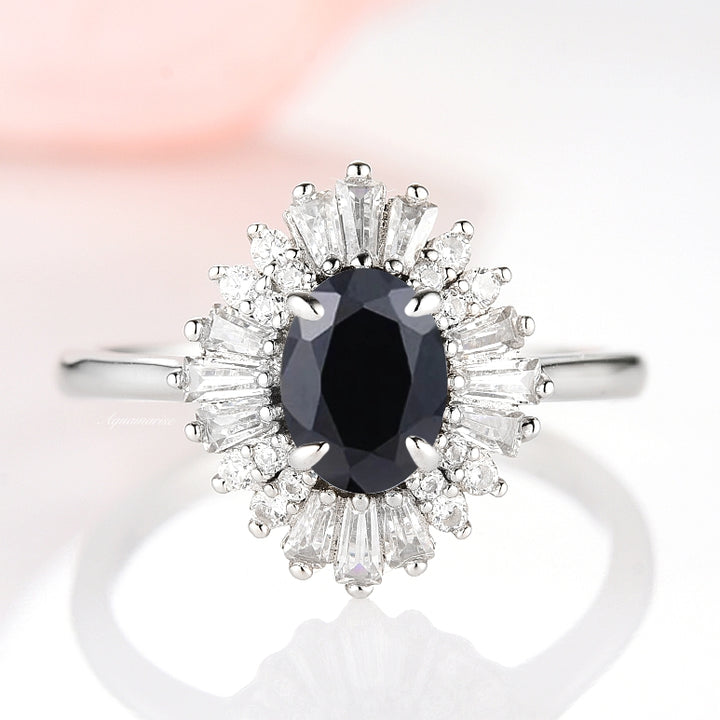 Victoria Black Onyx Ring- Sterling Silver