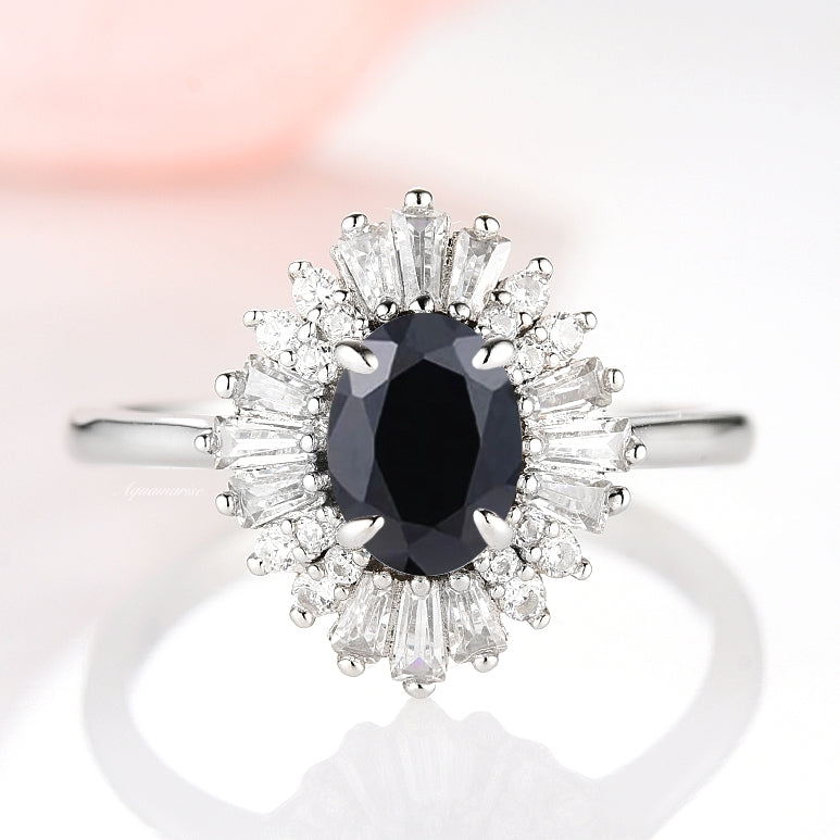 Victoria Black Diamond (Onyx) Ring- Sterling Silver