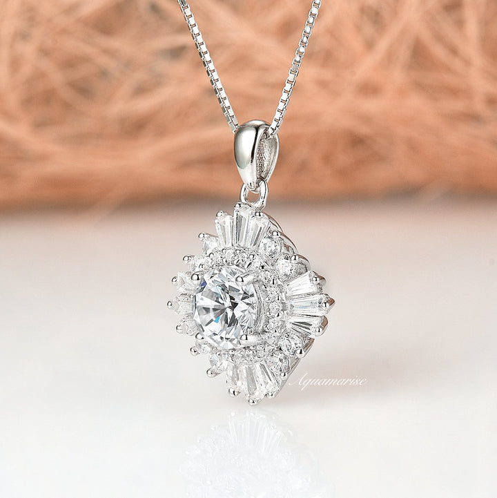 Joelle Diamond Necklace- Sterling Silver