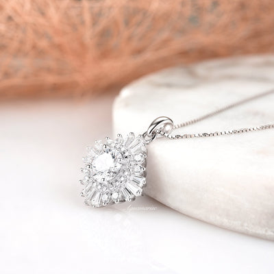 Joelle Diamond Necklace- Sterling Silver