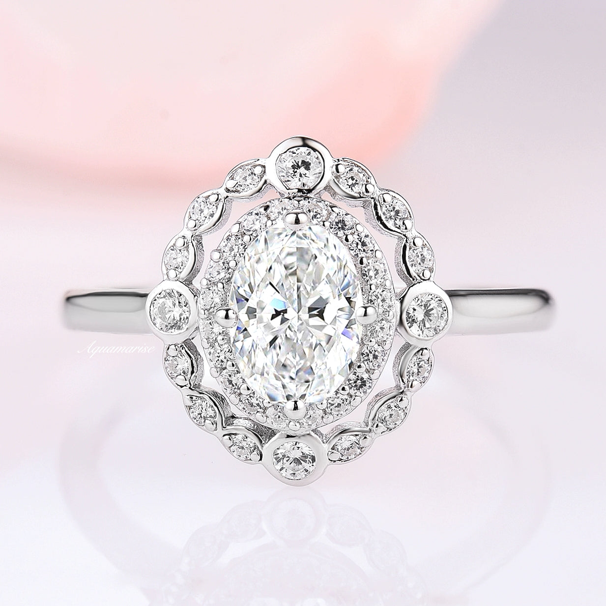 Valentina Simulated Diamond Ring- Sterling Silver