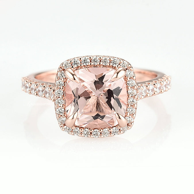 Belle Morganite Ring- 14K Rose Gold Vermeil