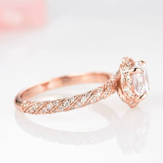Waverly Lab-Grown Diamond Engagement Ring- 14K Solid Rose Gold (IGI Certified)