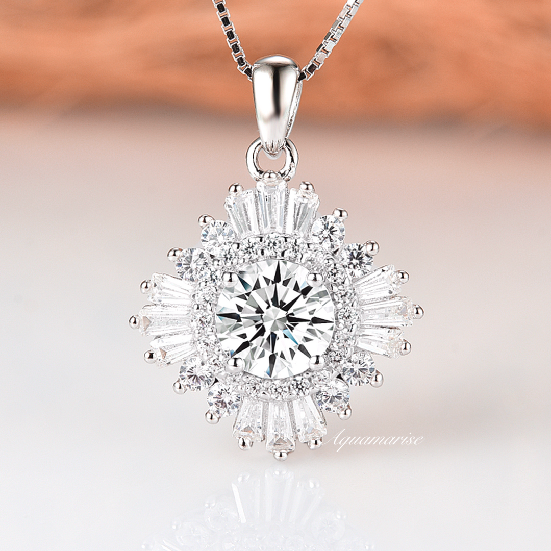 Joelle Diamond Necklace- Sterling Silver