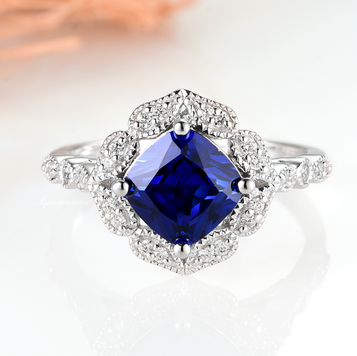 Luxe Sapphire Ring -Sterling Silver