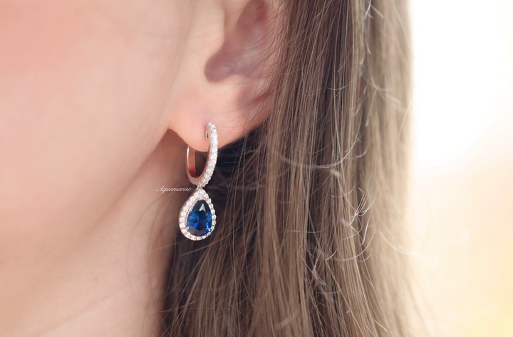 Vera Sapphire Earrings- Sterling Silver