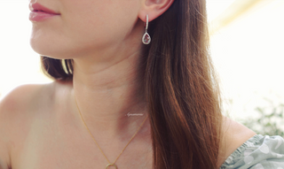 Vera Teardrop Lab-Grown Alexandrite Drop Earrings in Sterling Silver