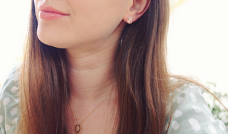 Iris Oval Morganite Stud Earrings in Sterling Silver