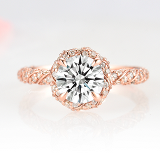 Waverly Lab-Grown Diamond Engagement Ring- 14K Solid Rose Gold (IGI Certified)