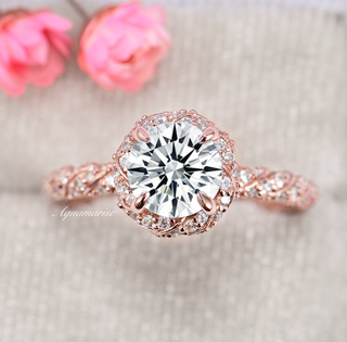 Waverly Lab-Grown Diamond Engagement Ring- 14K Solid Rose Gold (IGI Certified)