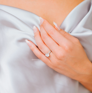 Sophia Round Moissanite Twisted Vine Engagement Ring in 14K White Gold