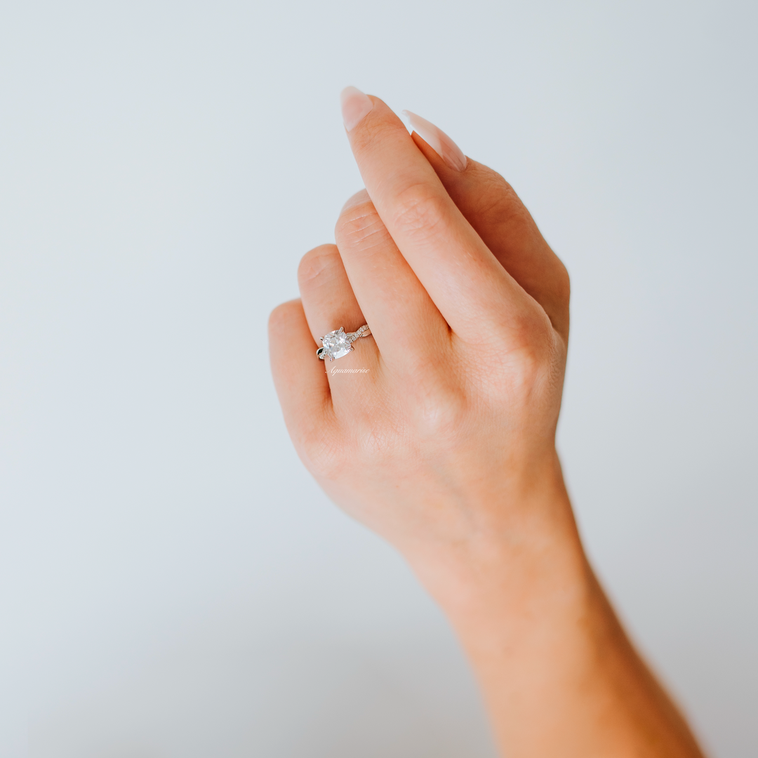 Sophia White Sapphire Ring- Sterling Silver