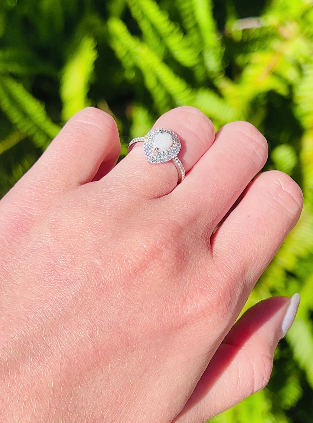 Scarlett Natural Opal Ring- Sterling Silver