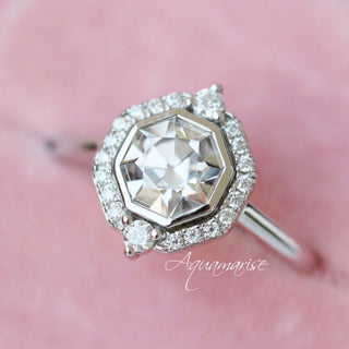 Octavia White Sapphire Ring- Sterling Silver