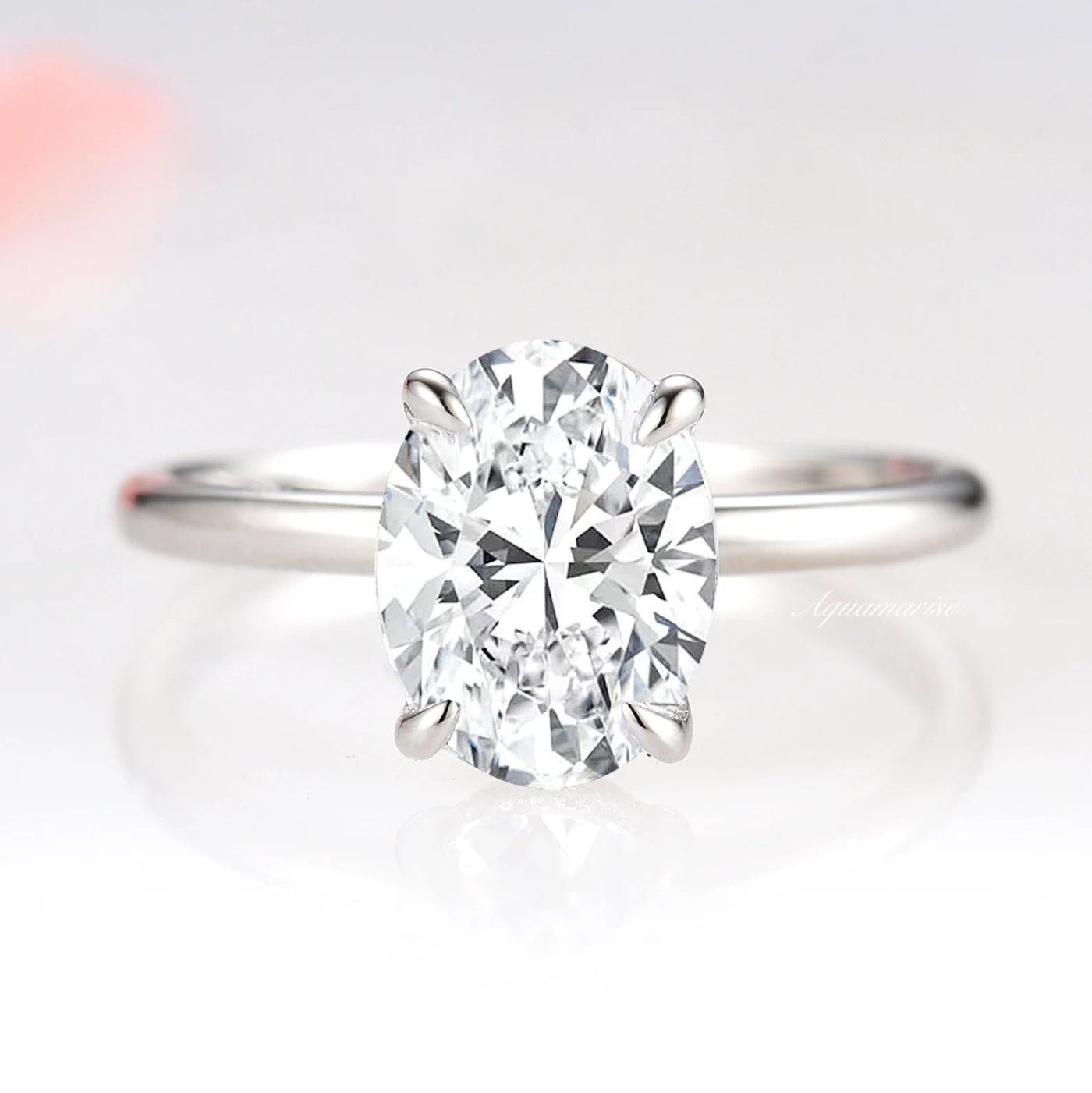 1.5CT Solitaire Diamond Engagement Ring- Sterling Silver
