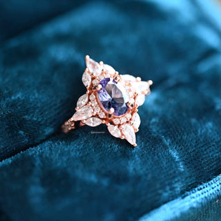 Stella Alexandrite Ring- 14K Rose Gold Vermeil