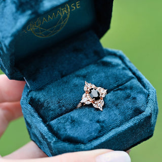 Stella Black Onyx Ring- 14K Rose Gold Vermeil