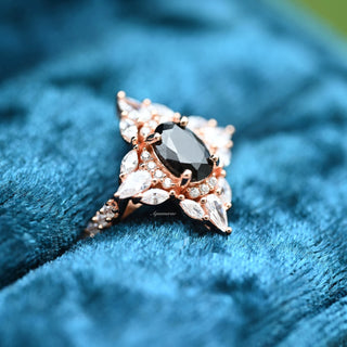 Stella Black Onyx Ring- 14K Rose Gold Vermeil