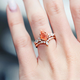 Skye Kite® Natural Sunstone Ring Set in 14K Rose Gold Vermeil