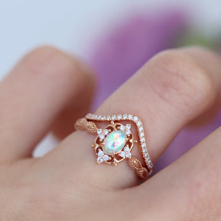 Chevron Stacking Wedding Band in 14K Solid Rose Gold