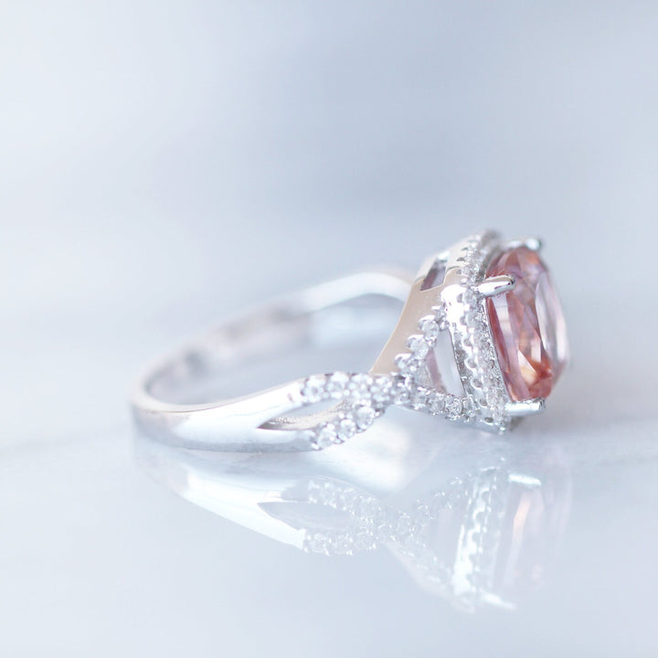 Flair Morganite Ring - Sterling Silver