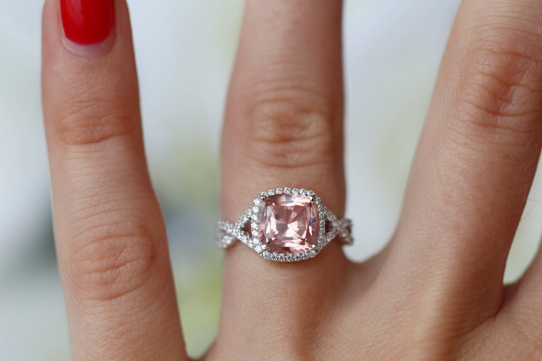 Flair Morganite Ring - Sterling Silver