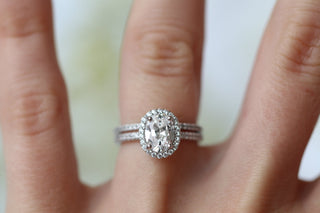 Iris Simulated Diamond Engagement Ring in Sterling Silver