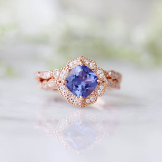 Tanzanite Ring- 14K Rose Gold Vermeil