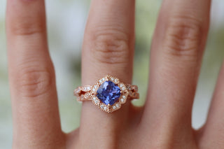 Tanzanite Ring- 14K Rose Gold Vermeil