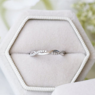 Petite Twisted Vine Wedding Band in Sterling Silver