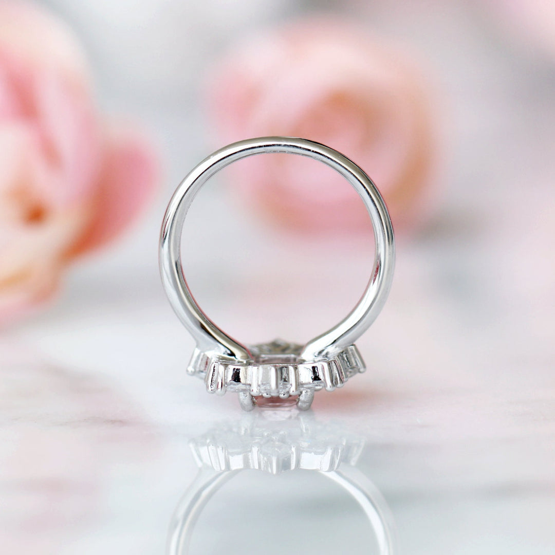 Magnolia Morganite Ring- Sterling Silver