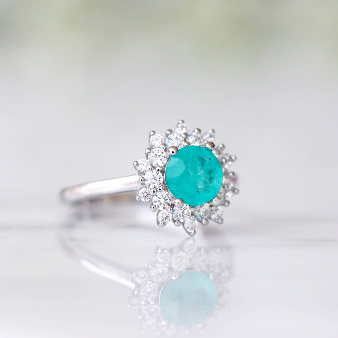 Avery Paraiba Tourmaline Ring- Sterling Silver