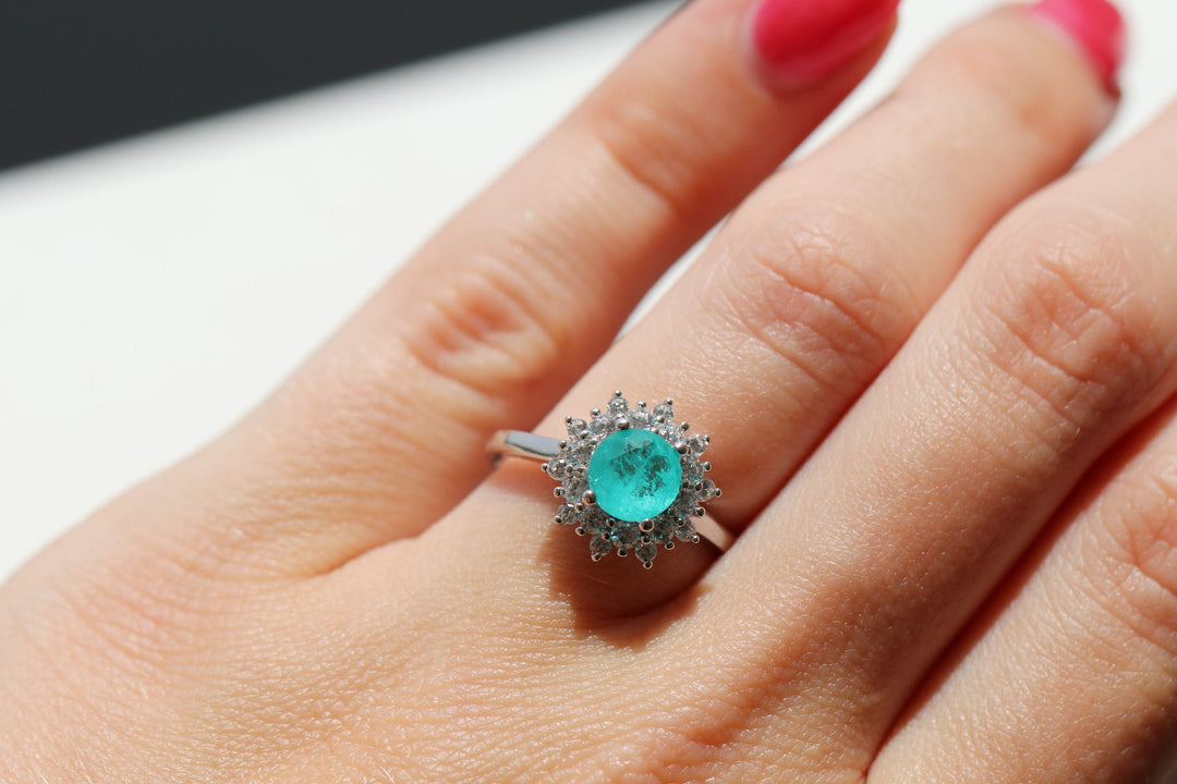 Avery Paraiba Tourmaline Ring- Sterling Silver