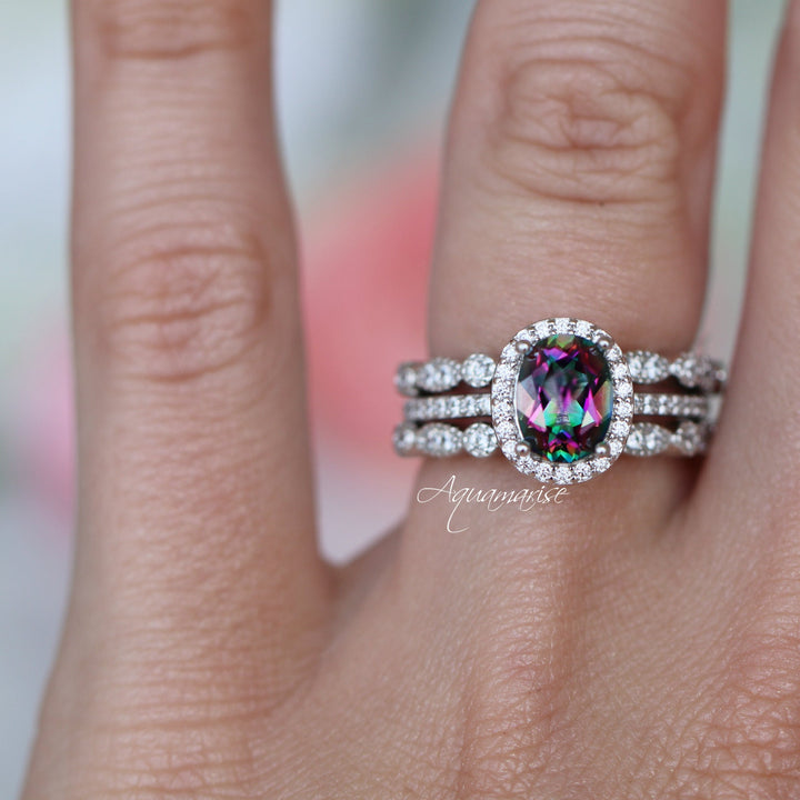 Iris Mystic Topaz Ring- Sterling Silver