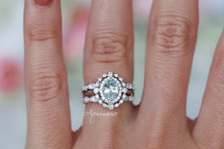 Valentina Vintage Inspired Aquamarine Engagement Ring in Sterling Silver