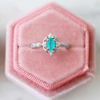 Vintage Paraiba Tourmaline Ring in Sterling Silver