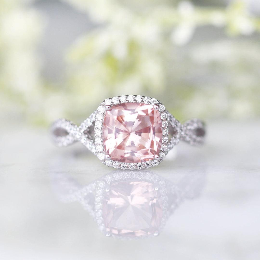 Flair Morganite Ring - Sterling Silver