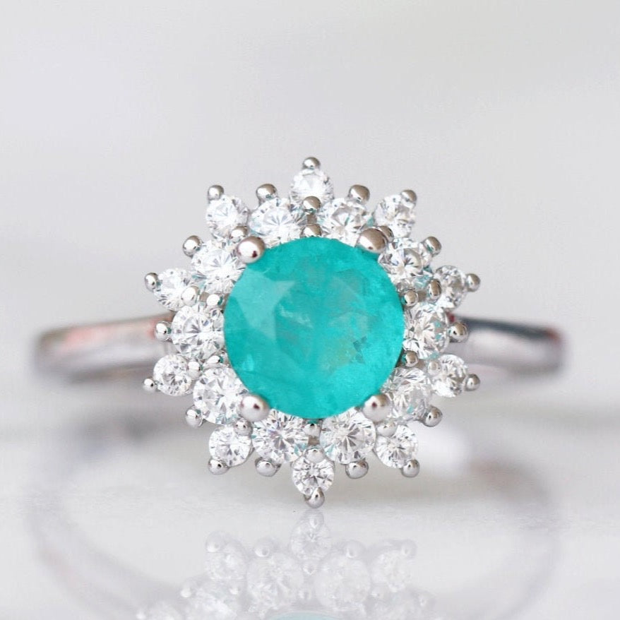 Avery Paraiba Tourmaline Ring- Sterling Silver