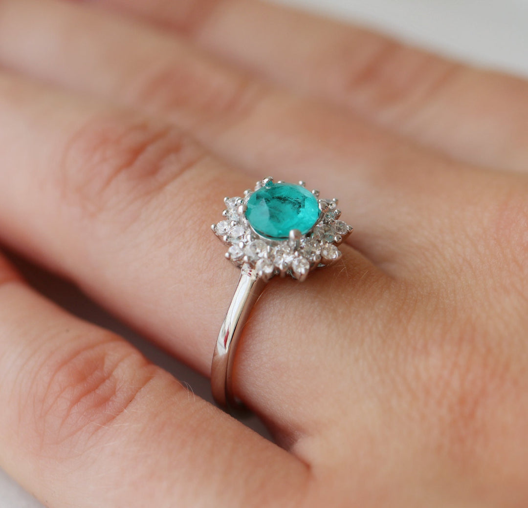 Avery Paraiba Tourmaline Ring- Sterling Silver